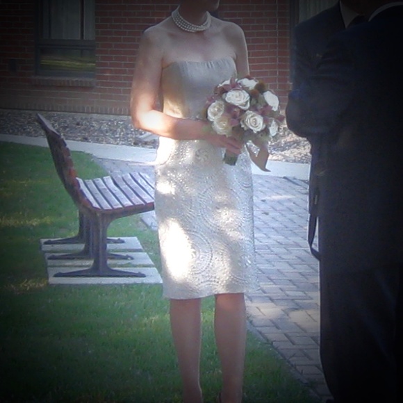 Kay Unger Cocktail Dress with Bolero Jacket formal rose taupe; Women size US 4 - Picture 15 of 15